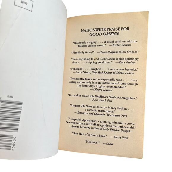 Good Omens - Neil Gaiman & Terry Pratchett - 1996 Ace Books Paperback - Good - Picture 4 of 5